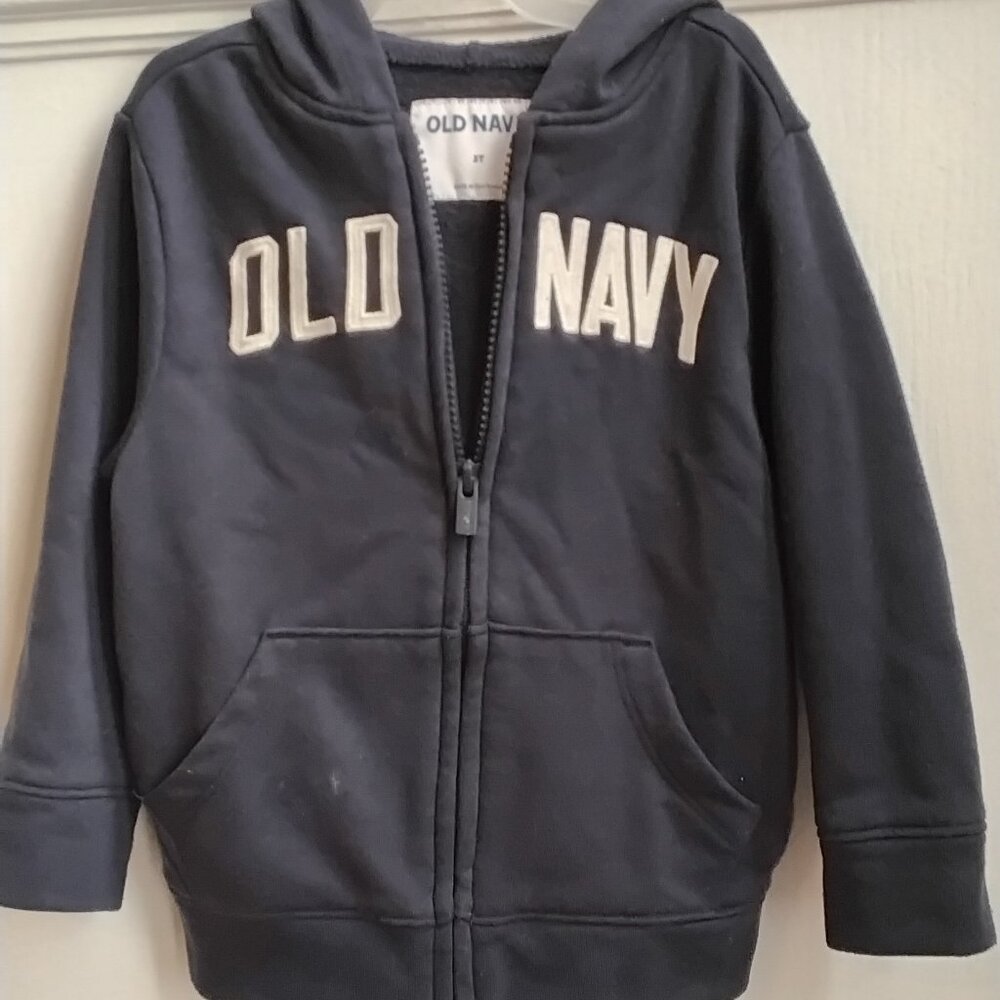 Old Navy Navy Blue Zip-Up Hoodie – Toddler 2T
